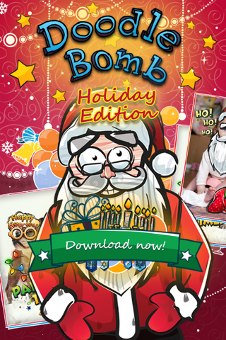 Doodle Bomb Jolly Holiday Edition - Christmas, Hanukkah, Thanksgiving, Black Friday Shopping, and New Years Eve, and party stickers! screenshot 2