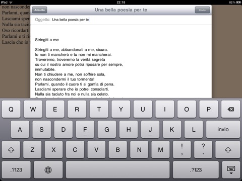 Anthology: Love poems for iPad screenshot 2