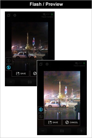 Tripod Camera (+Flash&Zoom) Screenshot on iOS