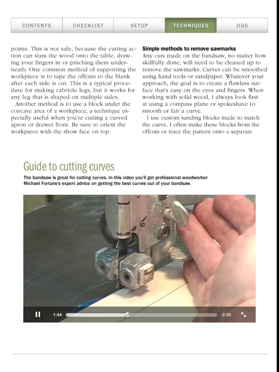 Bandsaw Basics from Fine Woodworking screenshot-3