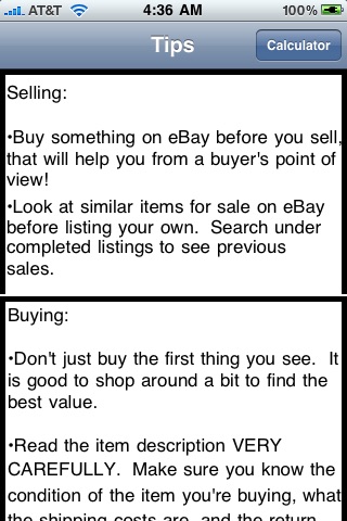 eBay Fees Calculator and Free Tips screenshot 2