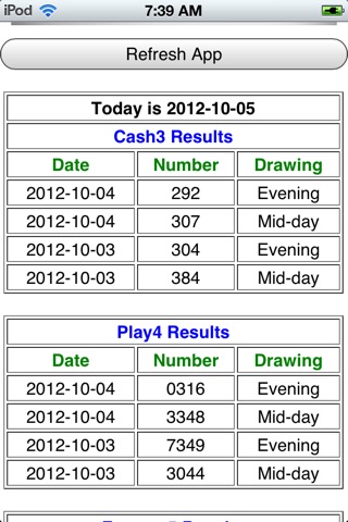 Florida Lottery Lite Results screenshot 2