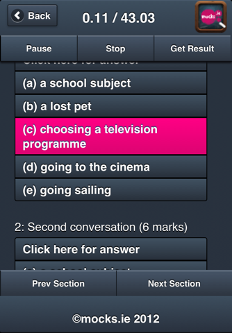 mocks.ie Junior Cert App screenshot 3