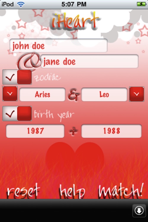 iHeart Love Compatibility Match Calculator Free - Test Your Crush!