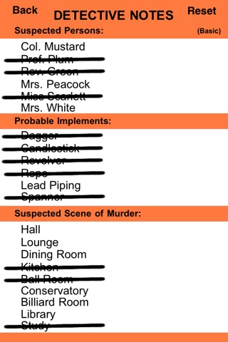 Cluedo Notes screenshot 3