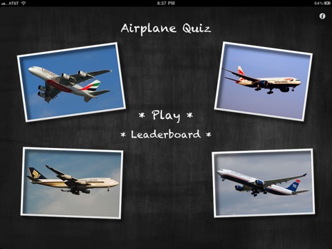 Airplane Quiz for iPad на iPad