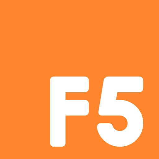 Пять ру. Logo for f5.