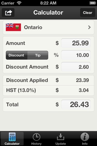 Canadian Sales Tax Calculator Plus screenshot 2