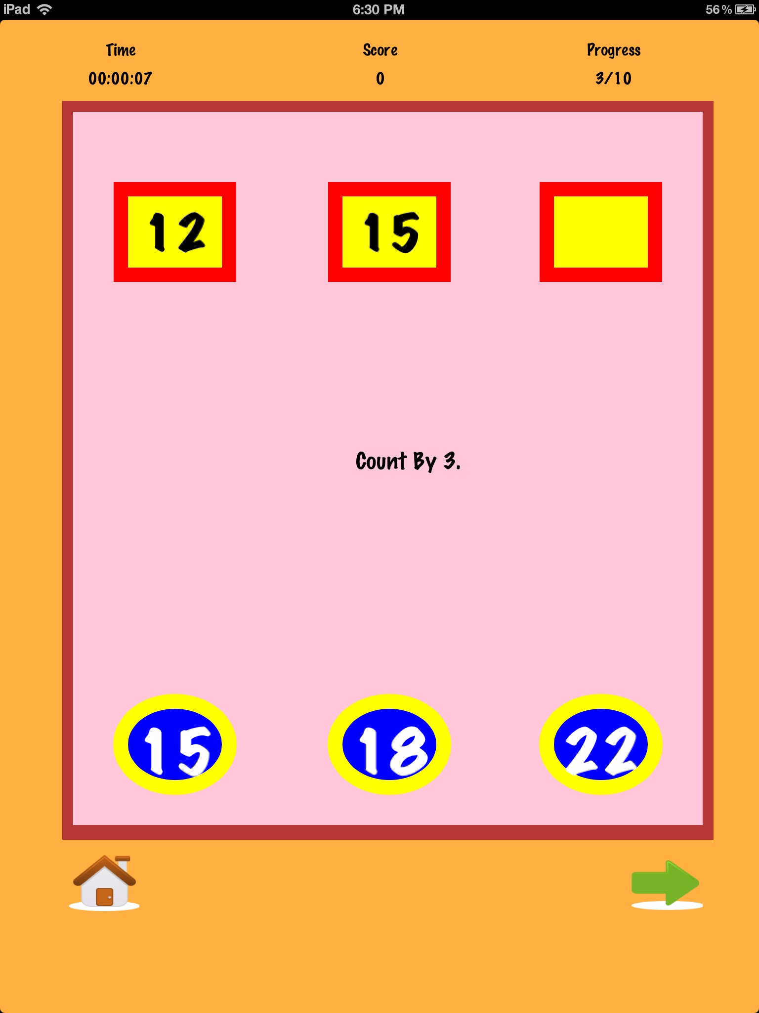 A Number Math App - practice basic elementary number facts for kindergarten, 1st and 2nd grade kids - FREE screenshot 3