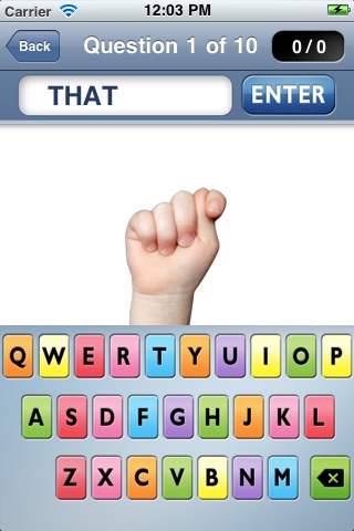 My Smart Hands Finger Spelling Game screenshot 4