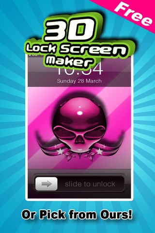 3D Lock Screen Maker Free screenshot 3