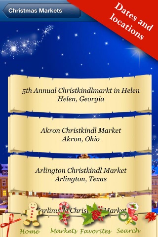 Christmas Markets 2013 Worldwide - Dates all over the World screenshot 2