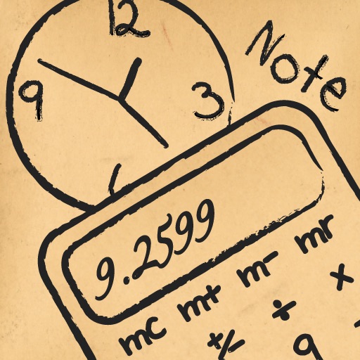 Paper Calculator & Clock - Calculator with sketch pad and clock