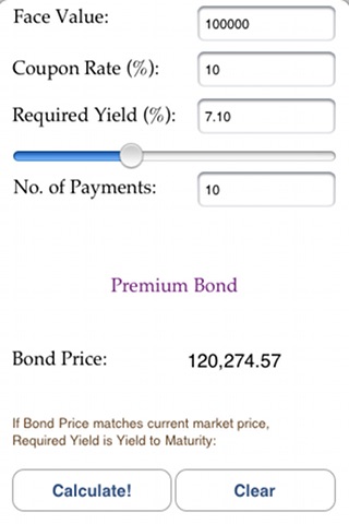 Bond Calculator screenshot 2