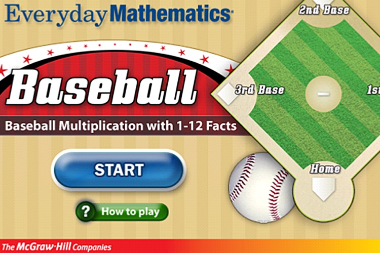 Everyday Mathematics® Baseball Multiplication™ 1-12 Facts