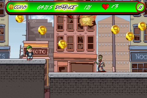 A Zombie Pixel Run-ner Game screenshot 4