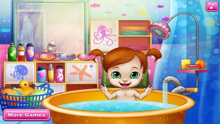 Cute Girl Bath & Bed & Dress up - Kids Game