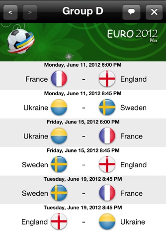 Euro 2012 Plus - Predictions Game screenshot 3