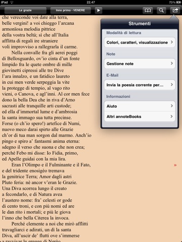 Foscolo: Tutte le poesie for iPad screenshot 4