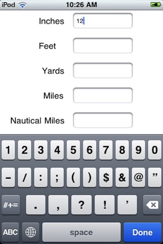 Distance Converter for the iPhone screenshot 2