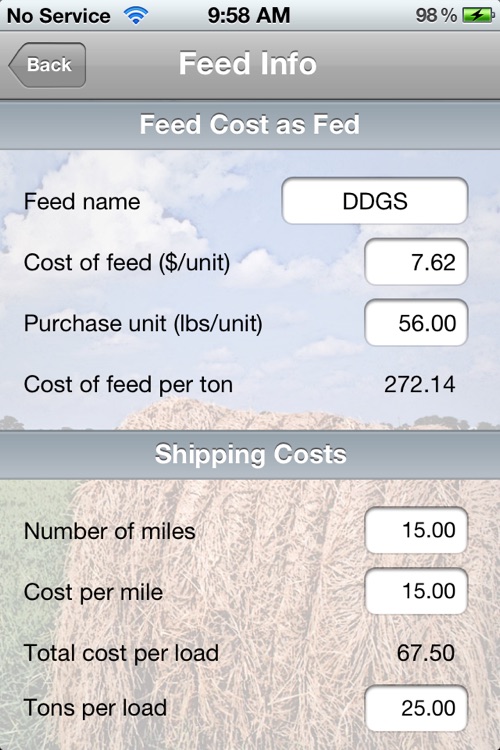 Feed Cost Calculator