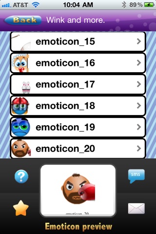 Animated Emoticons for SMS/MMS and Email screenshot 3