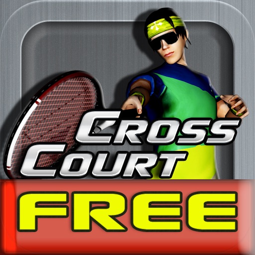 Cross Court Tennis Free Icon