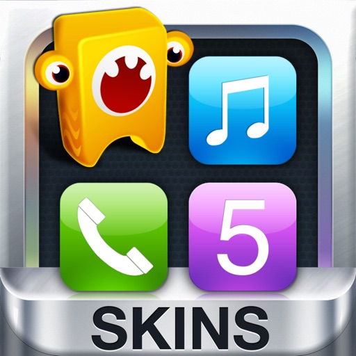 Icon Skins and Shelves for iPhone 5 by App Labs