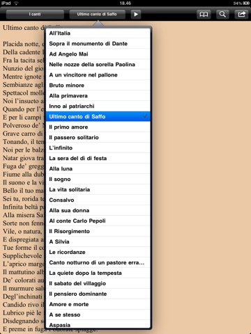 Leopardi: Canti e altri versi for iPad screenshot 2
