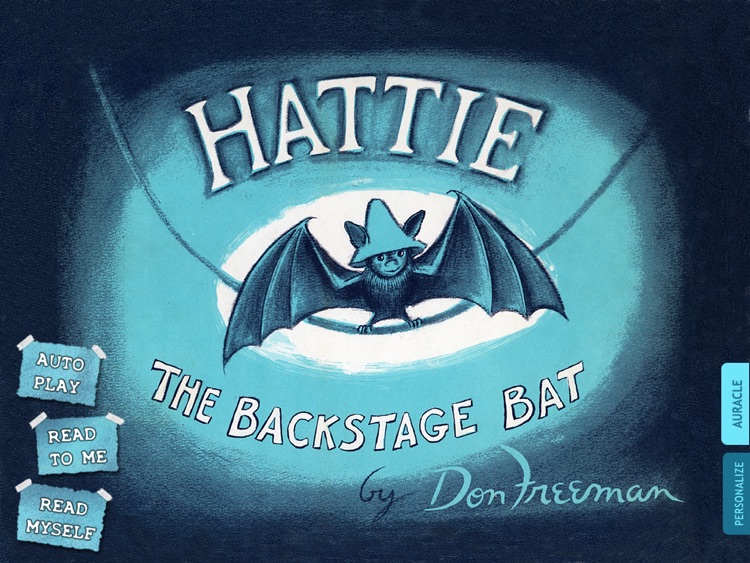 Hattie, the Backstage Bat: vintage children's tale by "Corduroy" author Don Freeman ("Lite" version by Auryn Apps)