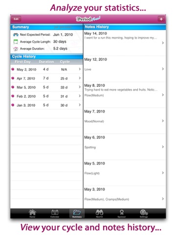 iPeriod Lite HD screenshot 3