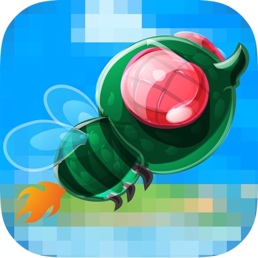 A 8bit Pyro Fire Fly Flame Free icon