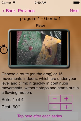 Climbing Training - Allenati per l'arrampicata con il tuo iPhone screenshot 3
