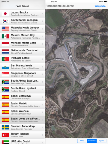 Circuits - Formula race tracks around the world (iPad) screenshot 2