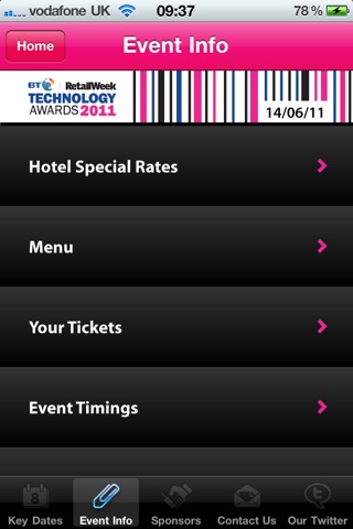 BT Retail Week Technology Awards 2011 screenshot 2