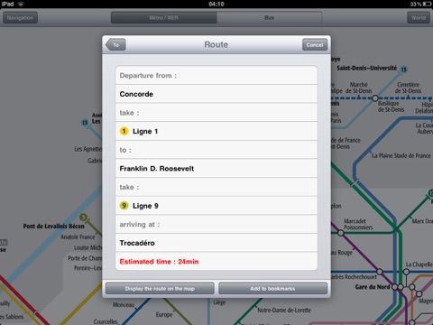 Paris Metro for iPad screenshot 4