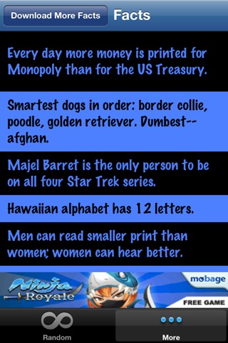 True Useless and Interesting Facts screenshot 2