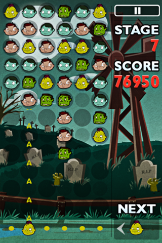 Zombie Blast Free Falling Bubble Shooter Puzzle Fun Game screenshot 3