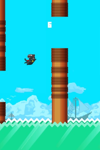 Flappy Cat: Pirate screenshot 2