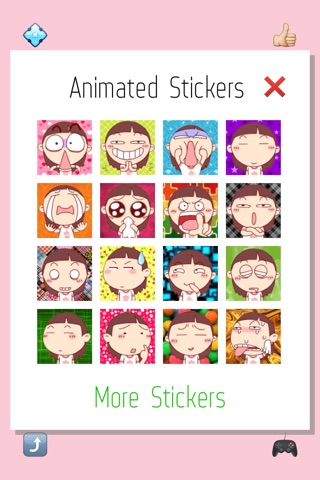 Crazy Girl - Animated Stickers Emoji 2048 Version Free Puzzle Game screenshot 4