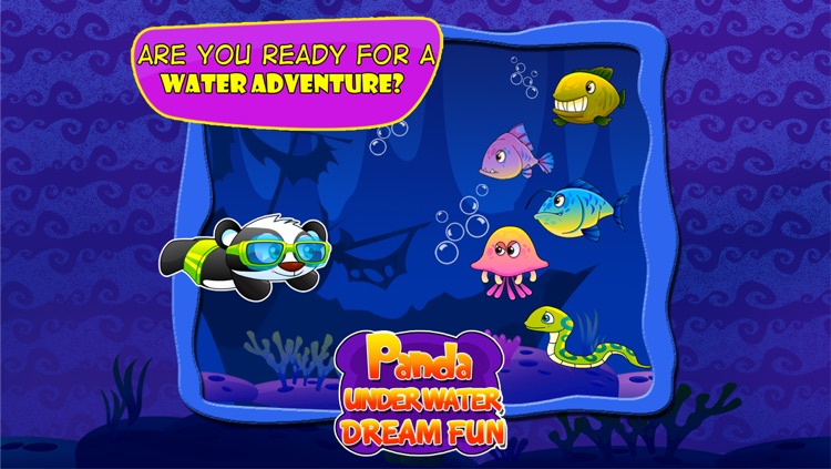 A Cute Panda Child Ocean Swimming Race : Free Girly animals vs fish games for girls and boys