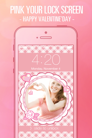Pimp Lock Screen Wallpapers - Pink Valentine's Day Special for iOS 7 screenshot 3