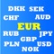 The application displays the recent Euro exchange rates, as published by European Central Bank