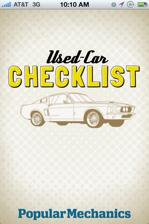 Popular Mechanics Used Car Checklist