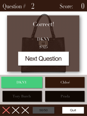 Name The Designer Handbags for iPad FREE screenshot 3