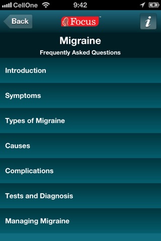 Migraine FAQ screenshot 2