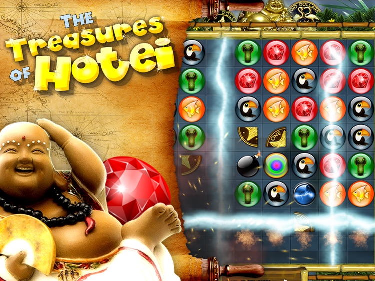 Treasures of Hotei for iPad - Free match 3 puzzle game