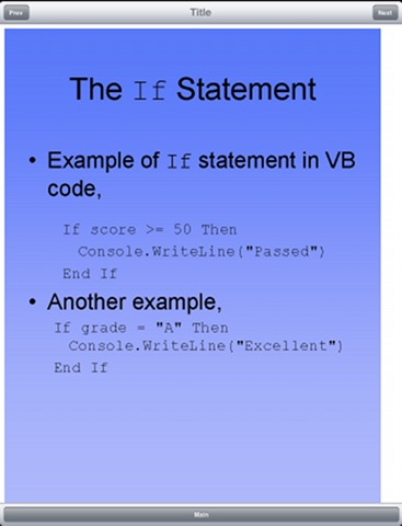 Learn Visual Basic Programming for iPad screenshot 3