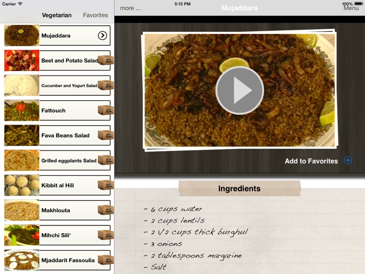 Lebanese Top Recipes "for iPad"