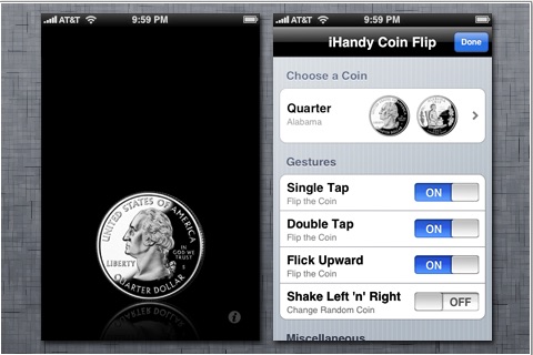 iHandy Coin Flip screenshot 2